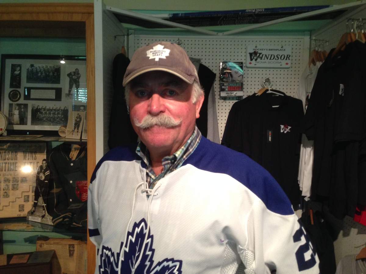 David Hunter is proud to have the Starr Shield trophy on display at the Hockey Heritage Museum.