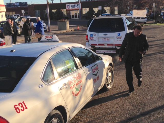 Co-op Taxi holds a regular safety inspection for 500 drivers, Thursday, Oct. 15, 2015. 