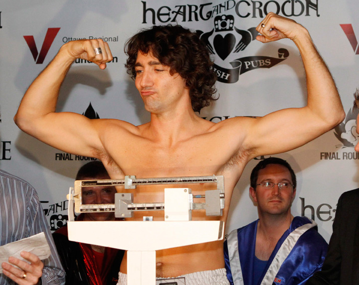 Justin Trudeau at weigh-in