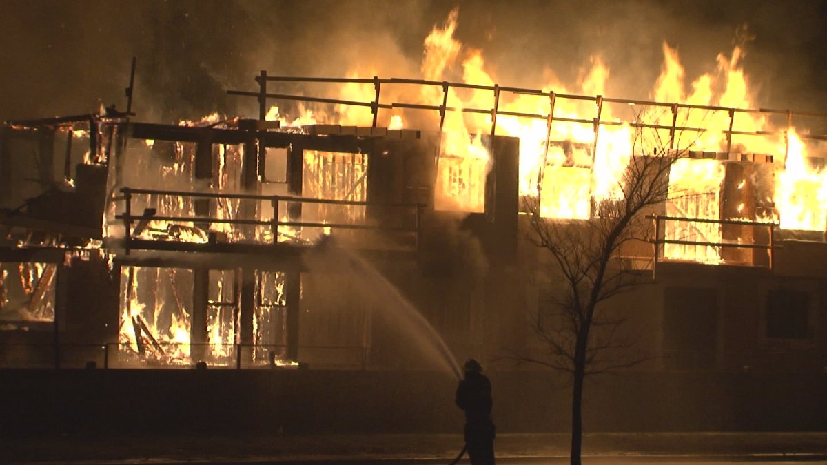 A massive fire leveled a three storey apartment complex on Waverley Street at John Angus in South Pointe in October 2015.