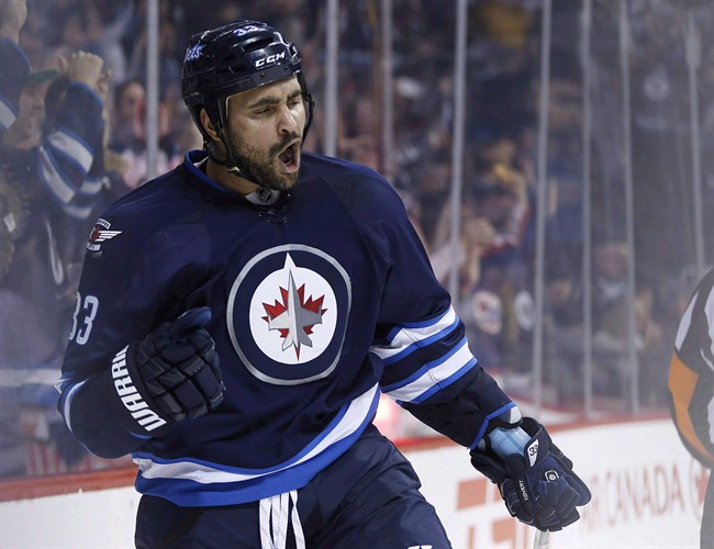 Winnipeg Jets defenceman Dustin Byfuglien has been named an All-Star for the fourth time of his NHL career.
