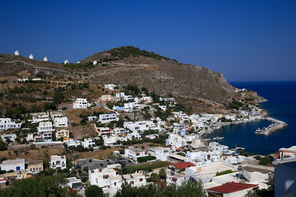 A view of the Greek island of Leros, Monday, Aug. 17, 2015. This Greek island that was once a place of exile for political prisoners has become one of the country's most welcoming communities for migrants fleeing chaos and war.