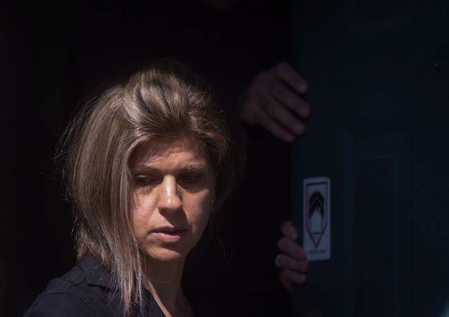 Tima Kurdi, aunt of late brothers Alan and Ghalib Kurdi, comes out of her home to speak to the media in Coquitlam, B.C., on Friday September 4, 2015. 