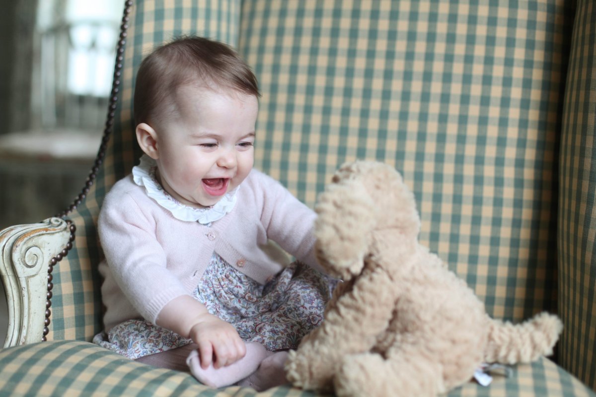 Princess Charlotte was born May 2, 2015, and the photo was taken by her mother, Kate Duchess of Cambridge, during November 2015.