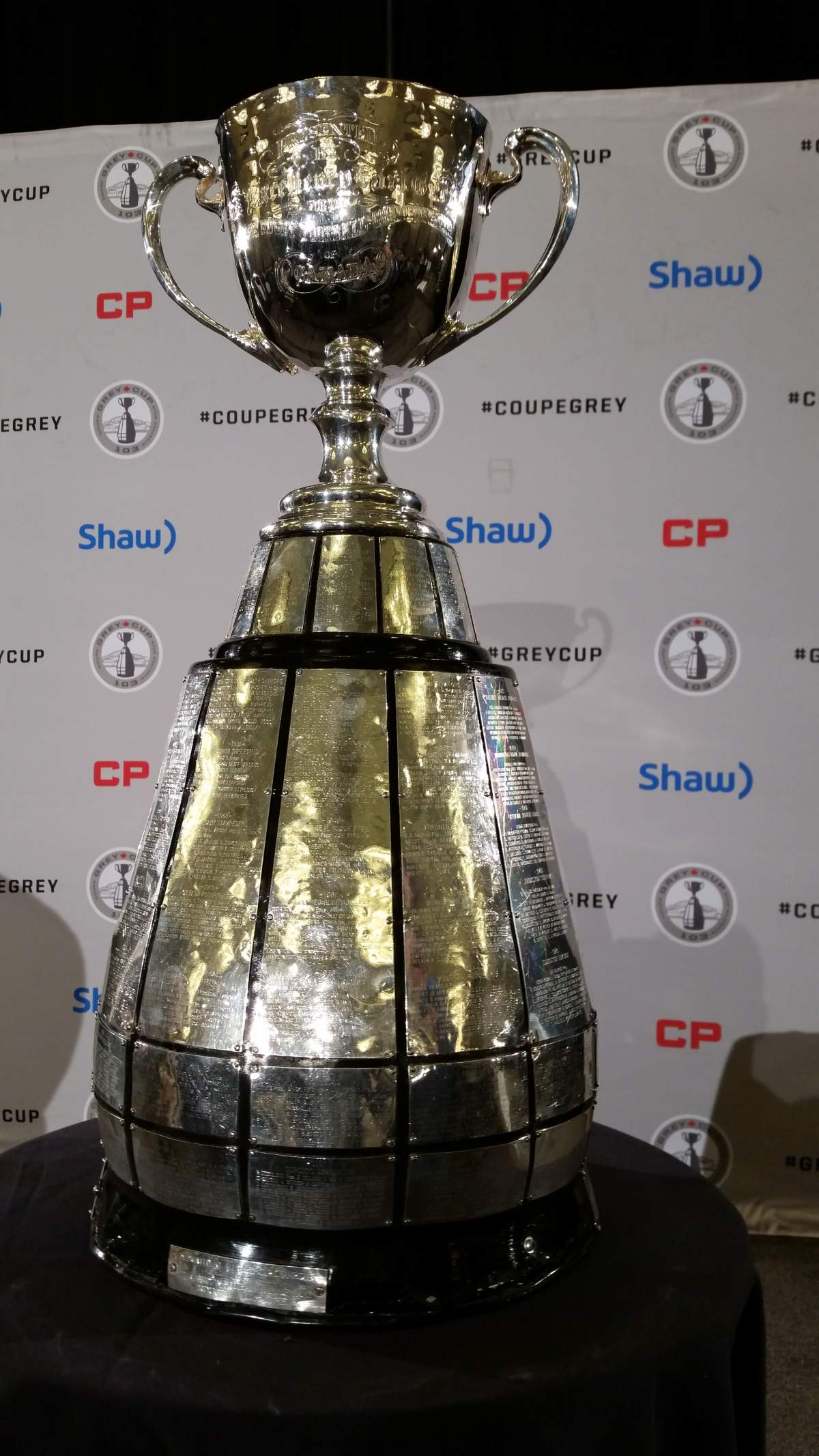 The Grey Cup in Winnipeg on Nov. 26, 2015.