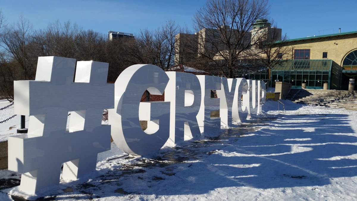 Just days before the Grey Cup the CFL announced a  new logo and slogan.  Winnipeg, Nov. 27, 2015.