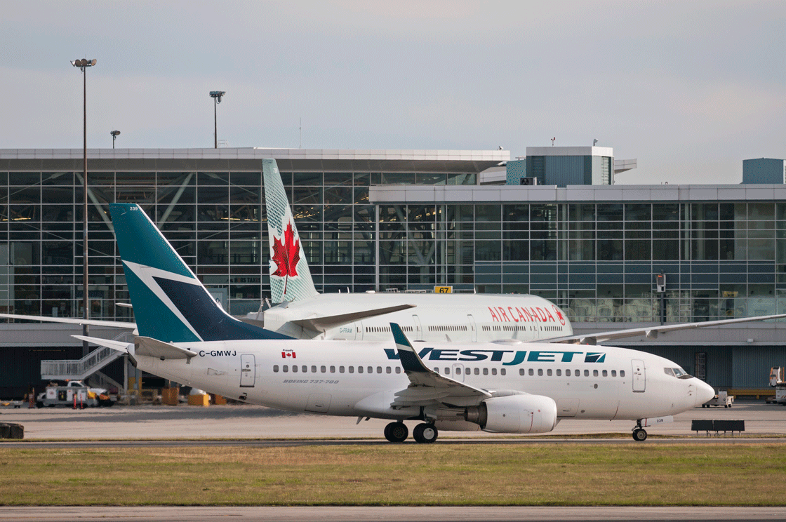 According to a survey by J.D. Power, both Air Canada and Westjet ranked as two of the least satisfying airlines.