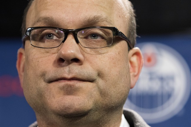 Edmonton Oilers general manager Peter Chiarelli. THE CANADIAN PRESS/Amber Bracken.