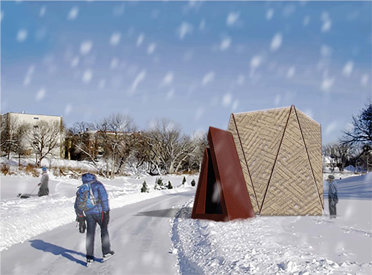 One of the winning warming hut designs for 2016.