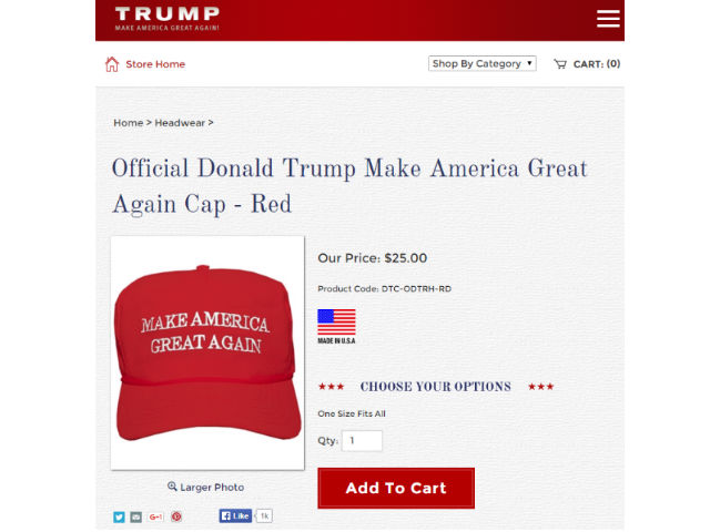 Sorry Canada, you can’t buy that Trump hat or Clinton beer koozie - image