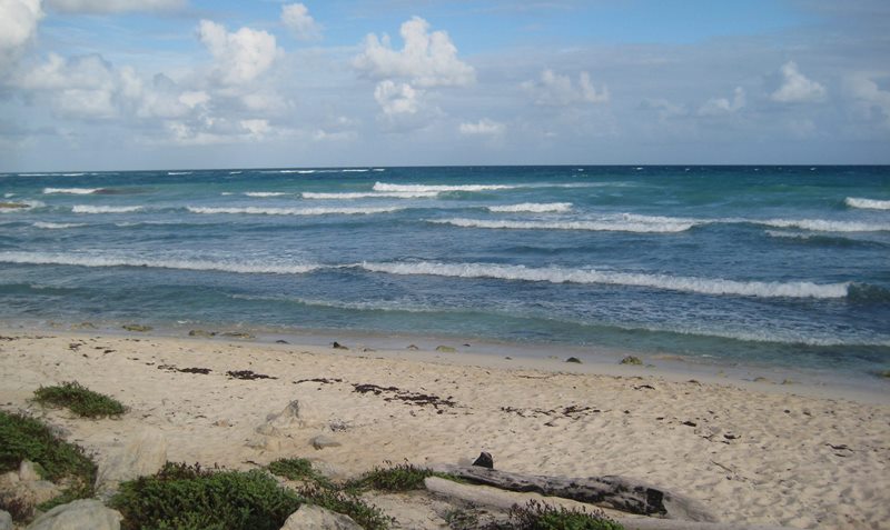 This December 2011 photo shows a beach near Cancun, Mexico.