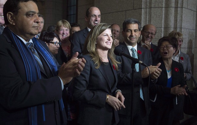 Rona Ambrose is the interim leader of the conservative Party. Her replacement is set to be chosen in May 2017.