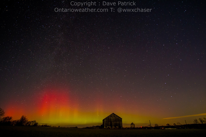 Photographer Dave Patrick captured the aurora from southwestern Ontario on the night of Nov. 2.