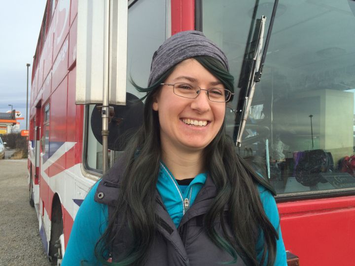 Double-decker clothing store