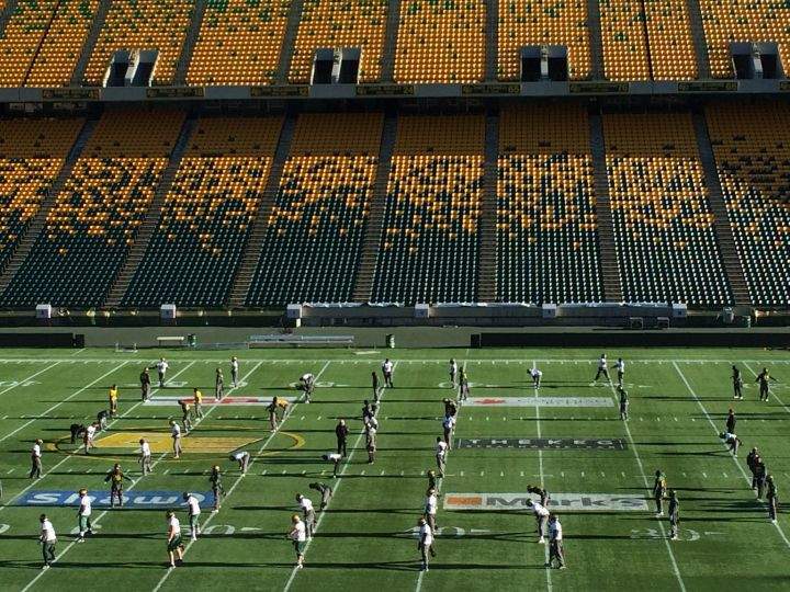 Edmonton Eskimos practice at Commonwealth Stadium Wednesday, Nov. 18, 2015.