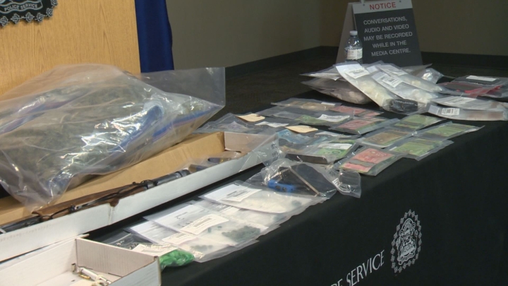 $68,000 worth of drugs and multiple weapons were seized after police executed warrants on three homes in northeast Calgary.