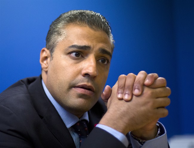 Mohamed Fahmy, a former Al-Jazeera journalist who was released from prison in Egypt last month, is shown during and interview with The Canadian Press in Ottawa Monday, November 9, 2015.