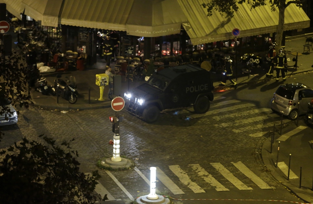 Over 100 people were killed and many injured in an 'unprecedented' series of bombings and shootings across the capital.