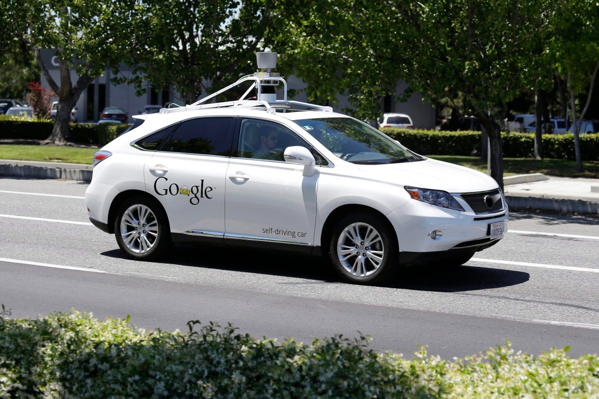  In this May 13, 2014, file photo, a Google self-driving car goes on a test drive near the Computer History Museum in Mountain View, Calif. 