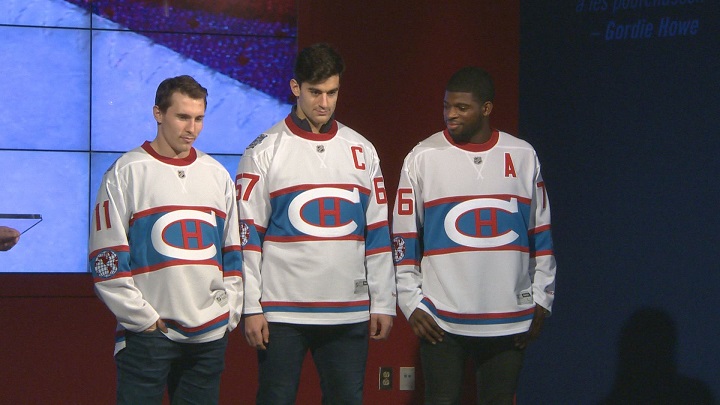 The Montreal Canadiens revealed their 2016 Winter Classic jersey, Friday, November 6, 2015.