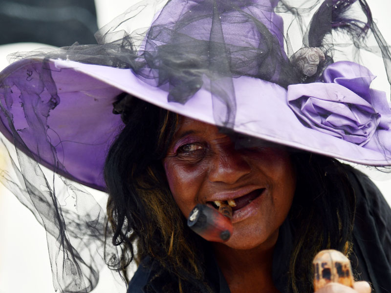 Voodoo followers take part in ceremonies honoring the Haitian voodoo spirits of Baron Samdi and Gede during Day of the Dead.