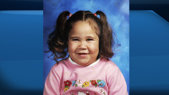 Katelynn Sampson is shown in this undated handout photo. Seven years after Katelynn Sampson's small, battered body was discovered in a Toronto apartment, a coroner's inquest will investigate just what allowed the little girl to be beaten to death by her legal guardians. 