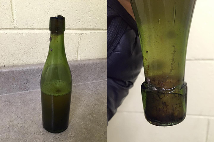 The bottle was discovered in 10 feet of water in the Northwest Arm. 