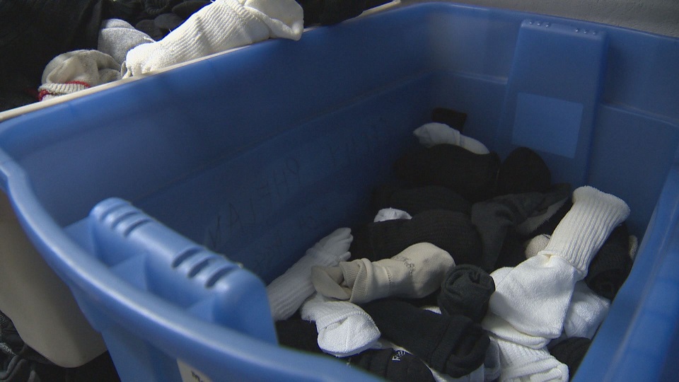 Global's Knickers and Kickers campaign collects thousands of socks and underwear for Siloam Mission.