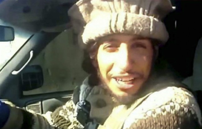 This undated image taken from a Militant Website on Monday, Nov.16, 2015, shows Belgian Abdelhamid Abaaoud. 