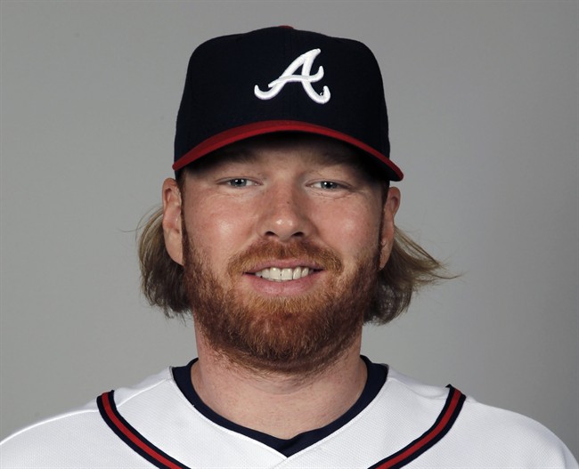 This is a 2012 file photo showing Tommy Hanson of the Atlanta Braves baseball team.