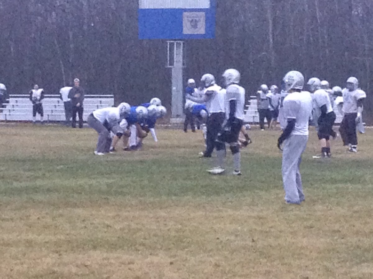 Oak Park Raiders practice. November 4, 2015.