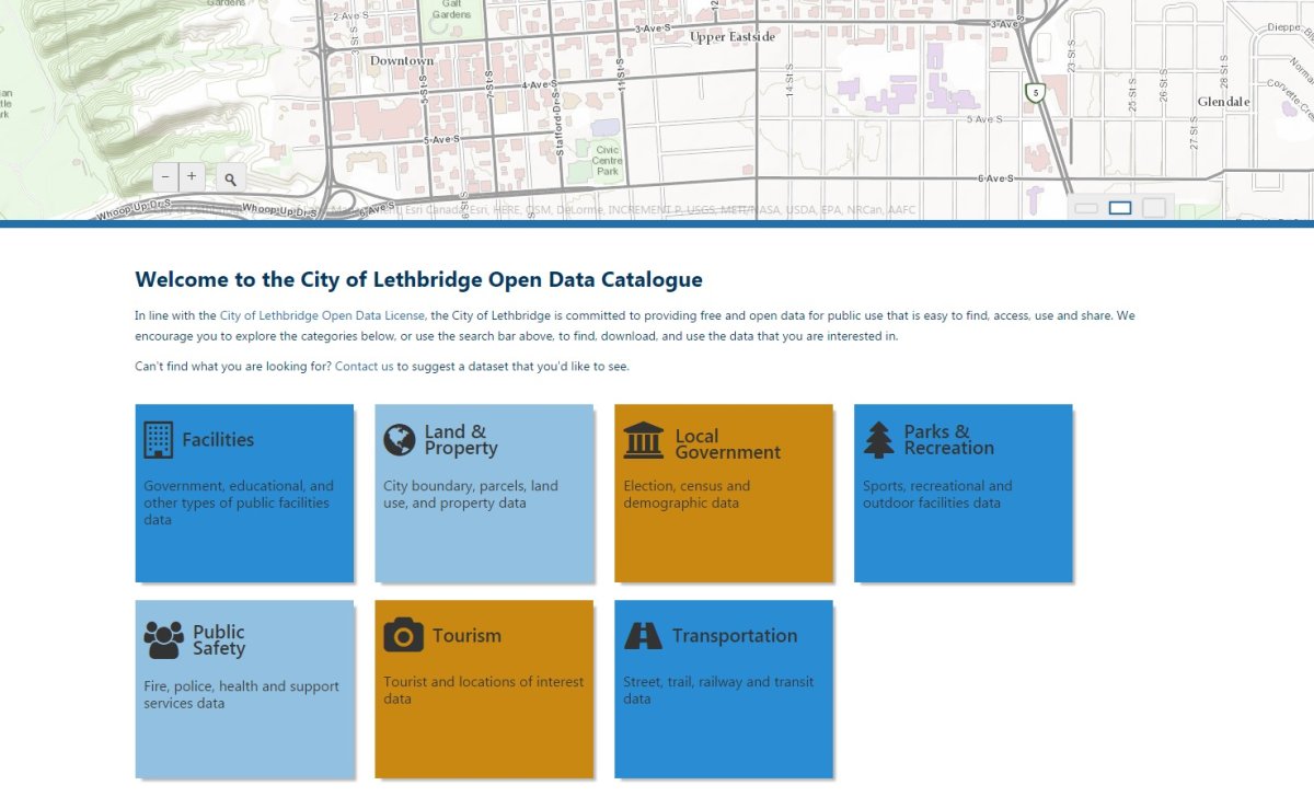 The catalogue houses information on city facilities, election and census results, parks and recreation facilities, transportation, land use, and transit. 