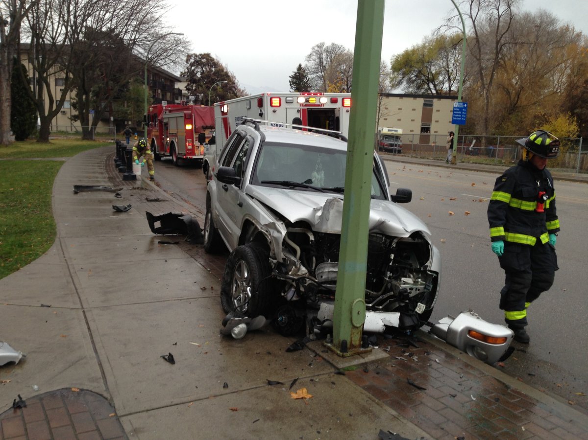 No obvious reason for single-vehicle crash in downtown Kelowna - image