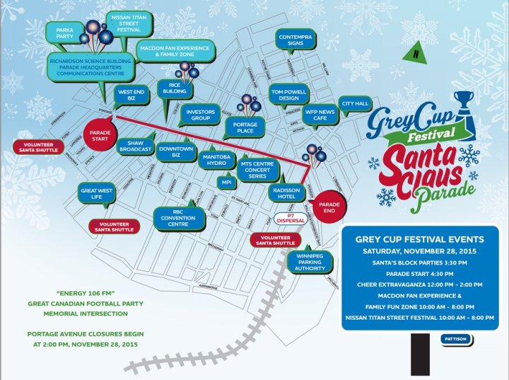 WATCH Grey Cup Festival Santa Claus Parade takes over downtown