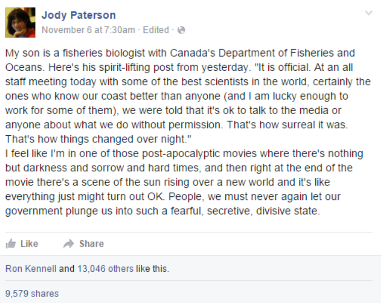 Facebook post from ‘unmuzzled’ federal scientist goes viral - image