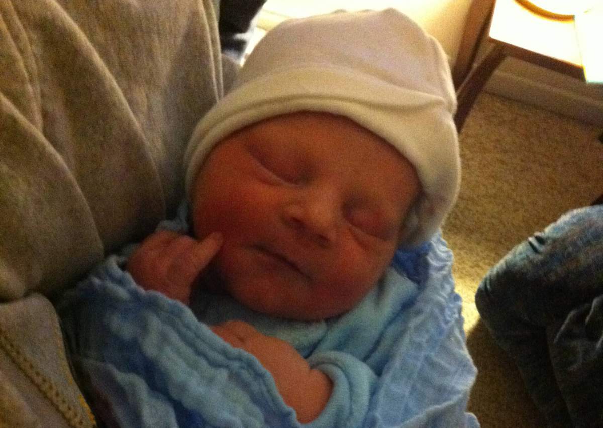 Baby Phoenix was given antibiotic eye drops within an hour of his birth. His parents think the treatment should not be mandatory.