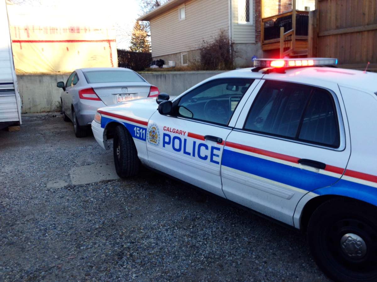 Police locate a vehicle believed to have been stolen in a carjacking in Skyview Ranch on Nov. 3, 2015.