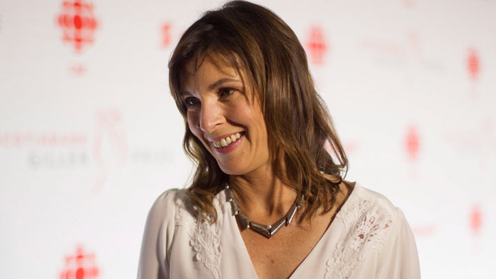 Rachel Cusk, finalist for the novel "Outline" arrives on the red carpet at Giller Prize Gala in Toronto on Tuesday November 10, 2015.