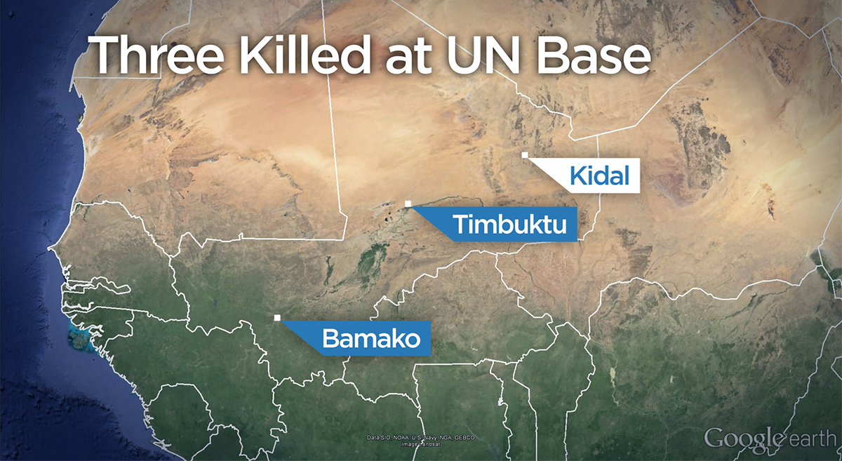 3 dead, 20 injured in mortar attack on UN base in Mali
