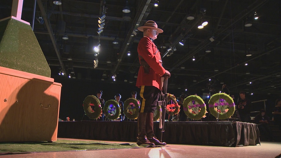 Thousands packed into the Convention Centre for Winnipeg's biggest Remembrance Day ceremony in 2015.