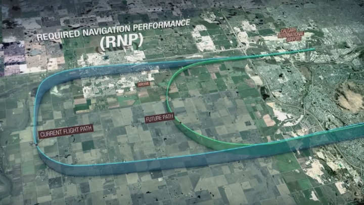 Shorter quieter satellite based flight paths coming for Calgary