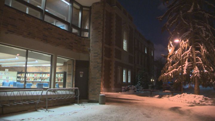 The University of Alberta's Rutherford Library will remain closed until Wednesday morning after it was evacuated Tuesday evening. 
