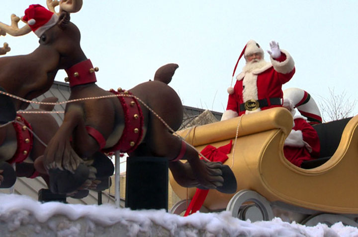 People encouraged to make their way downtown early to pick a good spot for the Santa Clause parade in downtown Saskatoon Sunday afternoon.