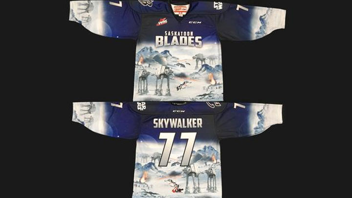 The Saskatoon Blades will be hosting a Star Wars night, complete with uniforms depicting the movie franchise.