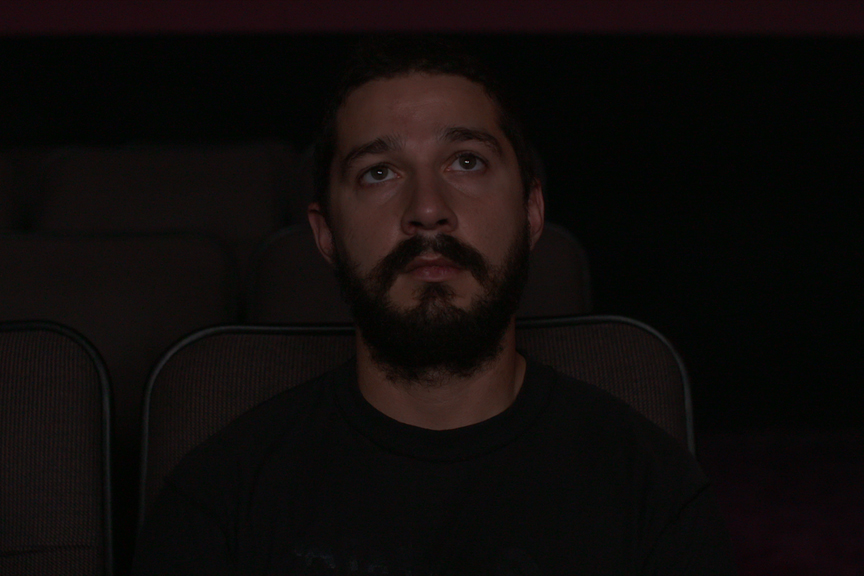 Shia LaBeouf tweeted a photo of Shia LaBeouf watching Shia LaBeouf.