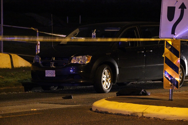 A woman was hit by a minivan near the Newton Athletic Centre.