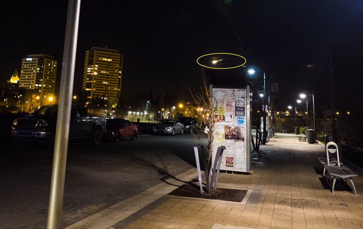 This photo of a fireball crossing the sky was taken by Trevor Thoms in Saskatoon Sunday.
