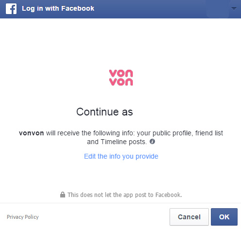 Is Vonvon accessing your private Facebook data? - image