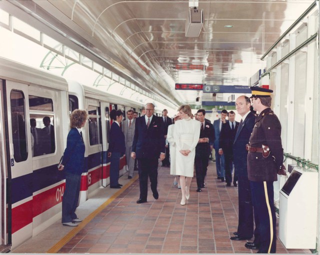 Princess Diana and Prince Charles rode the SkyTrain in 1986 as part of Expo celebrations. 