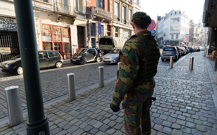 A soldier in Brussels.